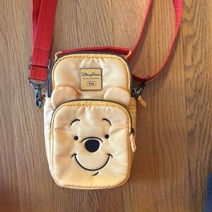 Disney Lug Pooh Bear Yellow and Red Crossbody